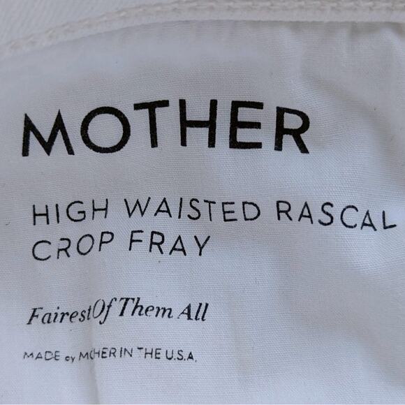 MOTHER 26 High Waisted Rascal Crop Fray Denim Jeans - Picture 5 of 5